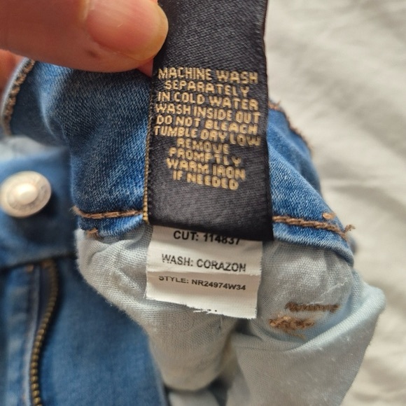 Rachel Roy Wide Leg Flare Sailor Denim Jeans Med Wash Sz 28 - Picture 9 of 12